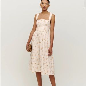 Reformation Tagliatelle Linen Dress in Mildred *NEW*